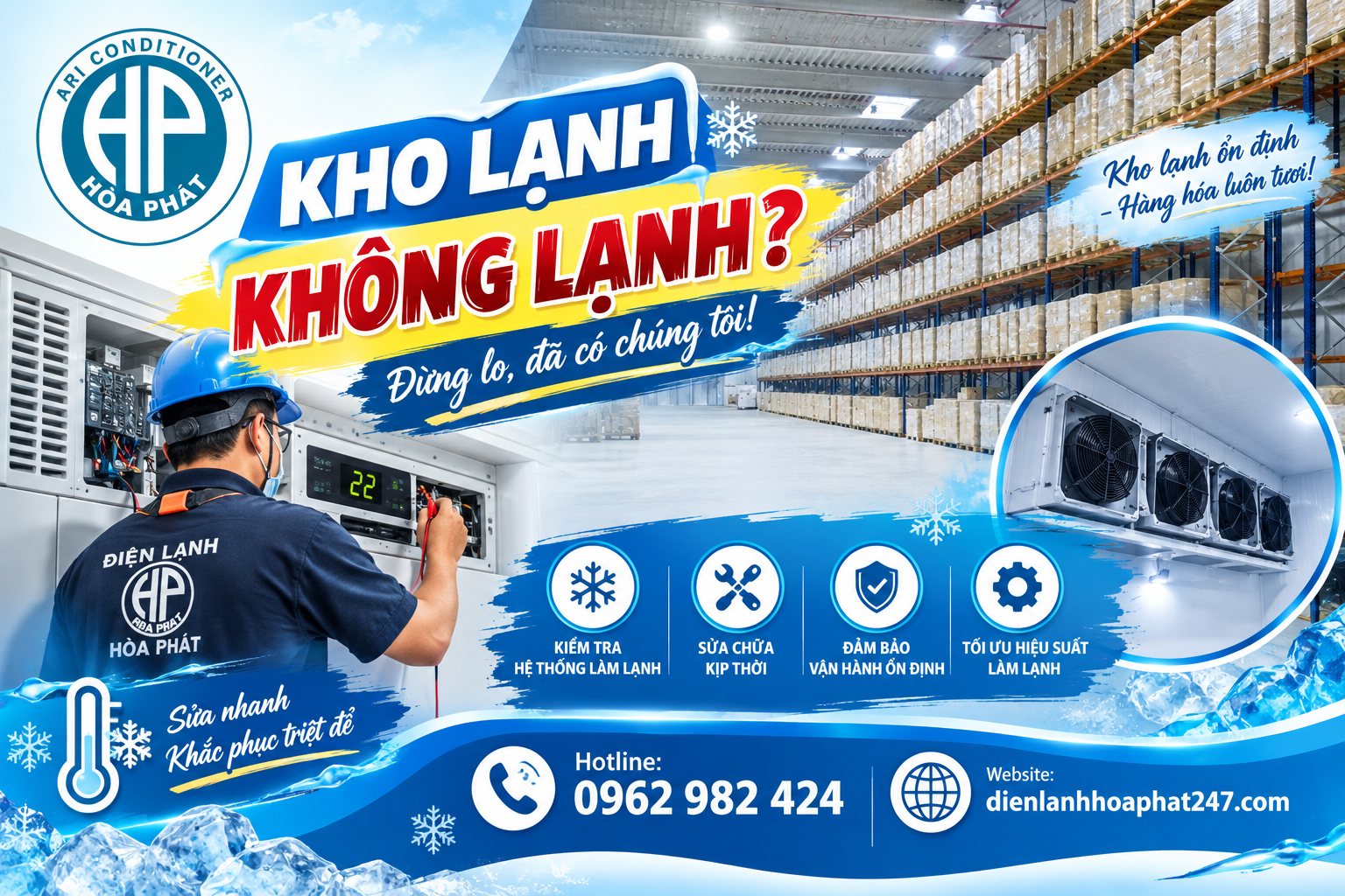 Nguyên nhân khiến kho lạnh không lạnh Quận 12 do hỏng hệ thống